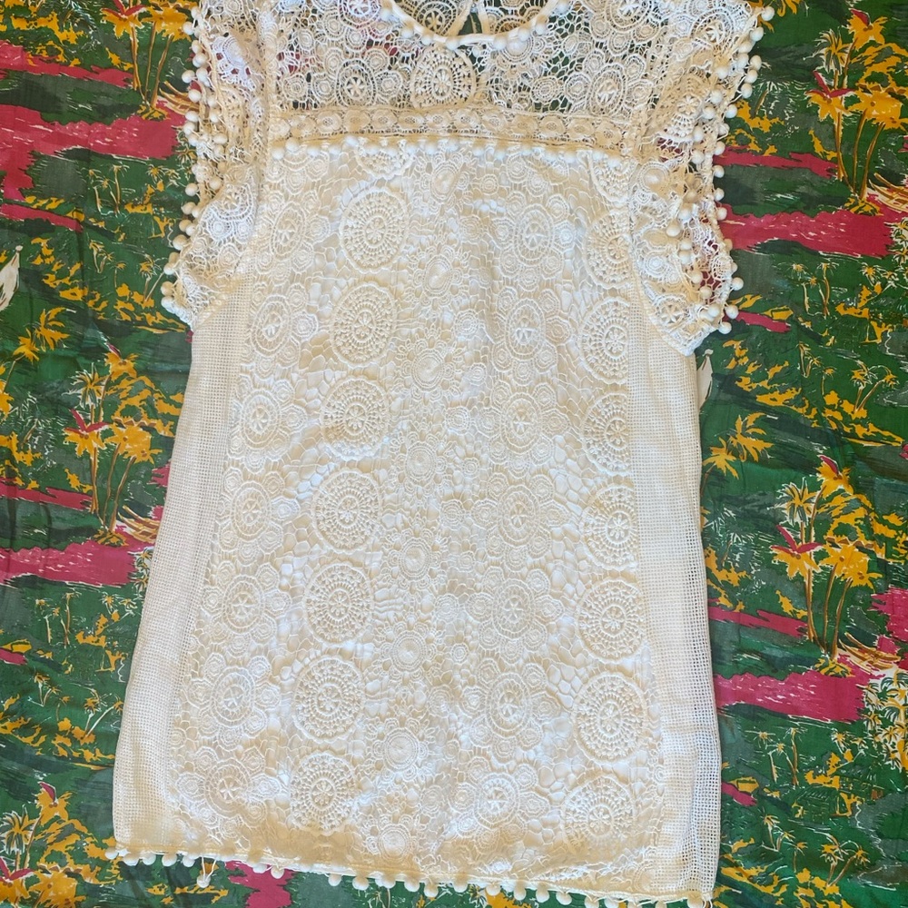 Tularosa x Revolve Clayton Lace Dress white size small